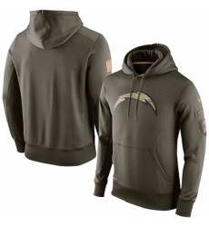 NFL Mens Los Angeles Chargers Nike Olive Salute To Service KO Performance Hoodie