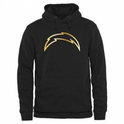 NFL Mens Los Angeles Chargers Pro Line Black Gold Collection Pullover Hoodie