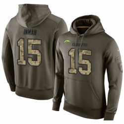 NFL Nike Los Angeles Chargers 15 Dontrelle Inman Green Salute To Service Mens Pullover Hoodie
