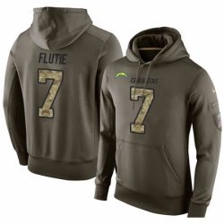 NFL Nike Los Angeles Chargers 7 Doug Flutie Green Salute To Service Mens Pullover Hoodie