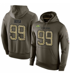NFL Nike Los Angeles Chargers 99 Joey Bosa Green Salute To Service Mens Pullover Hoodie