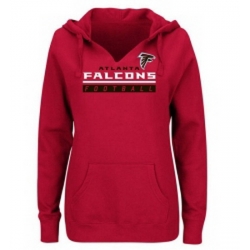 NFL Atlanta Falcons Majestic Womens Self Determination Pullover Hoodie Red