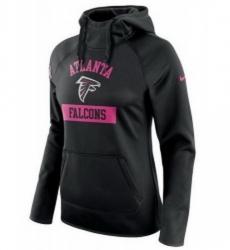 NFL Atlanta Falcons Nike Womens Breast Cancer Awareness Circuit Performance Pullover Hoodie Black