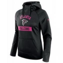 NFL Atlanta Falcons Nike Womens Breast Cancer Awareness Circuit Performance Pullover Hoodie Black