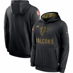 Men Atlanta Falcons Nike 2020 Salute to Service Sideline Performance Pullover Hoodie Black