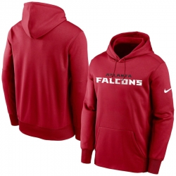 Men Atlanta Falcons Nike Fan Gear Wordmark Performance Pullover Hoodie Red