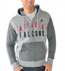 NFL Atlanta Falcons G III Sports by Carl Banks Safety Tri Blend Full Zip Hoodie Heathered Gray