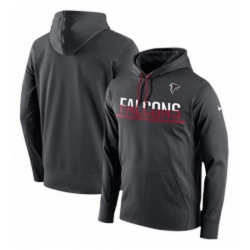 NFL Mens Atlanta Falcons Nike Anthracite Sideline Circuit Pullover Performance Hoodie
