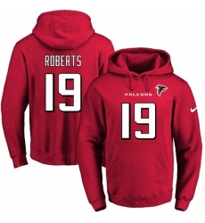 NFL Mens Nike Atlanta Falcons 19 Andre Roberts Red Name Number Pullover Hoodie