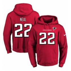 NFL Mens Nike Atlanta Falcons 22 Keanu Neal Red Name Number Pullover Hoodie