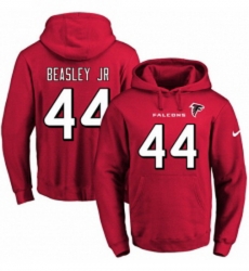 NFL Mens Nike Atlanta Falcons 44 Vic Beasley Red Name Number Pullover Hoodie