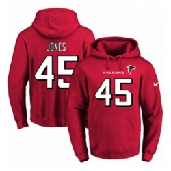NFL Mens Nike Atlanta Falcons 45 Deion Jones Red Name Number Pullover Hoodie