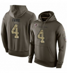 NFL Nike Atlanta Falcons 4 Brett Favre Green Salute To Service Mens Pullover Hoodie