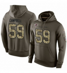 NFL Nike Atlanta Falcons 59 DeVondre Campbell Green Salute To Service Mens Pullover Hoodie