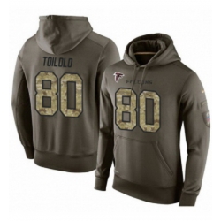 NFL Nike Atlanta Falcons 80 Levine Toilolo Green Salute To Service Mens Pullover Hoodie