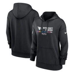 Women Arizona Cardinals 2022 Black NFL Crucial Catch Therma Performance Pullover Hoodie