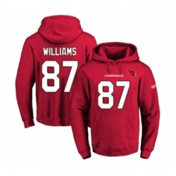 Football Mens Arizona Cardinals 87 Maxx Williams Red Name Number Pullover Hoodie