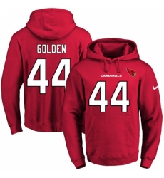 NFL Men Nike Arizona Cardinals 44 Markus Golden Red Name Number Pullover Hoodie