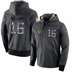 NFL Mens Nike Arizona Cardinals 16 Chad Williams Stitched Black Anthracite Salute to Service Player Performance Hoodie
