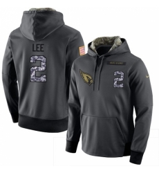 NFL Mens Nike Arizona Cardinals 2 Andy Lee Stitched Black Anthracite Salute to Service Player Performance Hoodie