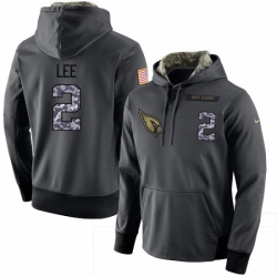 NFL Mens Nike Arizona Cardinals 2 Andy Lee Stitched Black Anthracite Salute to Service Player Performance Hoodie