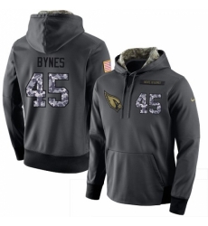 NFL Mens Nike Arizona Cardinals 45 Josh Bynes Stitched Black Anthracite Salute to Service Player Performance Hoodie