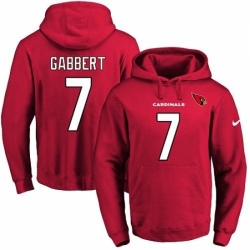 NFL Mens Nike Arizona Cardinals 7 Blaine Gabbert Red Name Number Pullover Hoodie