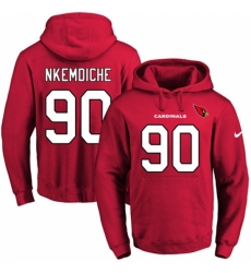 NFL Mens Nike Arizona Cardinals 90 Robert Nkemdiche Red Name Number Pullover Hoodie
