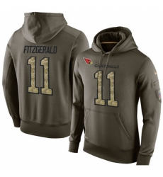 NFL Nike Arizona Cardinals 11 Larry Fitzgerald Green Salute To Service Men Pullover Hoodie