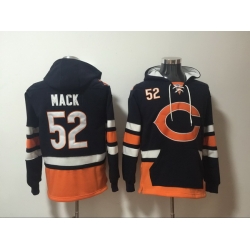 Men Nike Chicago Bears Khalil Mack 52 NFL Winter Thick Hoodie