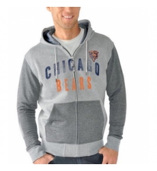 NFL Chicago Bears G III Sports by Carl Banks Safety Tri Blend Full Zip Hoodie Heathered Gray
