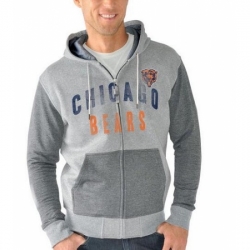 NFL Chicago Bears G III Sports by Carl Banks Safety Tri Blend Full Zip Hoodie Heathered Gray