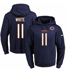 NFL Mens Nike Chicago Bears 11 Kevin White Navy Blue Name Number Pullover Hoodie
