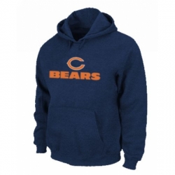 NFL Mens Nike Chicago Bears Authentic Logo Pullover Hoodie Blue