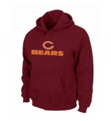 NFL Mens Nike Chicago Bears Authentic Logo Pullover Hoodie Red