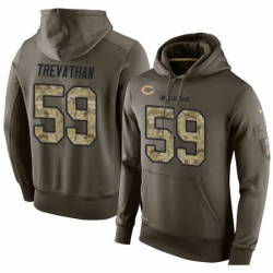 NFL Nike Chicago Bears 59 Danny Trevathan Green Salute To Service Mens Pullover Hoodie