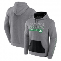Men Boston Celtics Heathered Gray Off The Bench Color Block Pullover Hoodie