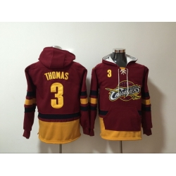 Men Cleveland Cavaliers #3 Isaiah Thomas Red Name & Number Pullover NBA Hoodie