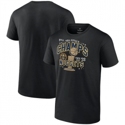 Men Denver Nuggets Black Champions Press Graphic T Shirt
