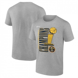 Men Denver Nuggets Grey Champions Press Graphic T Shirt