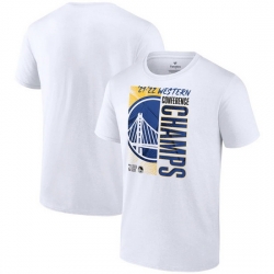 Men Golden State Warriors 2022 White Western Conference Champions Locker Room T Shirt