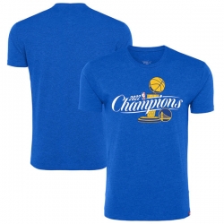 Men's Golden State Warriors 2021-2022 Royal NBA Finals Champions Official Logo Davis T-Shirt