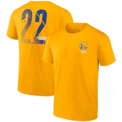 Men's Golden State Warriors #22 Andrew Wiggins 2021-2022 Gold NBA Finals Champions Name & Number T-Shirt