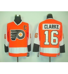 Flyers #16 Clarke Orange CCM Throwback Stitched NHL Jersey