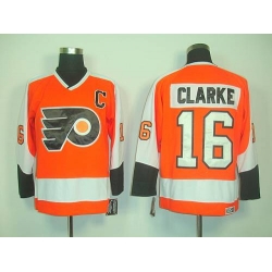 Flyers #16 Clarke Orange CCM Throwback Stitched NHL Jersey