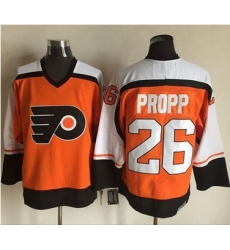 Flyers #26 Brian Propp OrangeBlack CCM Throwback Stitched NHL Jersey