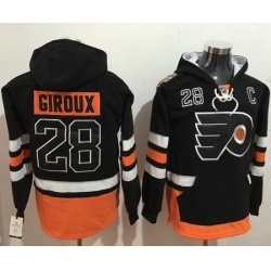 Flyers #28 Claude Giroux Black Name  26 Number Pullover NHL Hoodie
