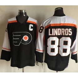 Flyers #88 Eric Lindros Black CCM Throwback Stitched NHL Jersey