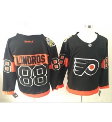 Flyers 88 Eric Lindros Black Reebok Jersey