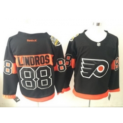 Flyers 88 Eric Lindros Black Reebok Jersey
